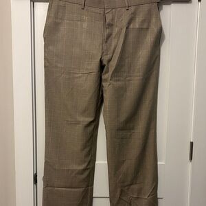 Haggar Tan Plaid Men's Dress Pants